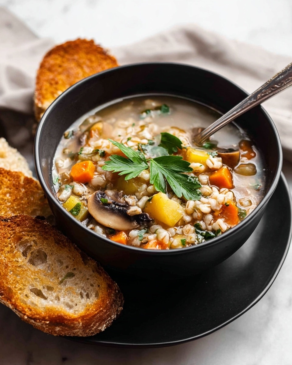 Pearl Barley Soup with Vegetables and Herbs Recipe - Recipe Image