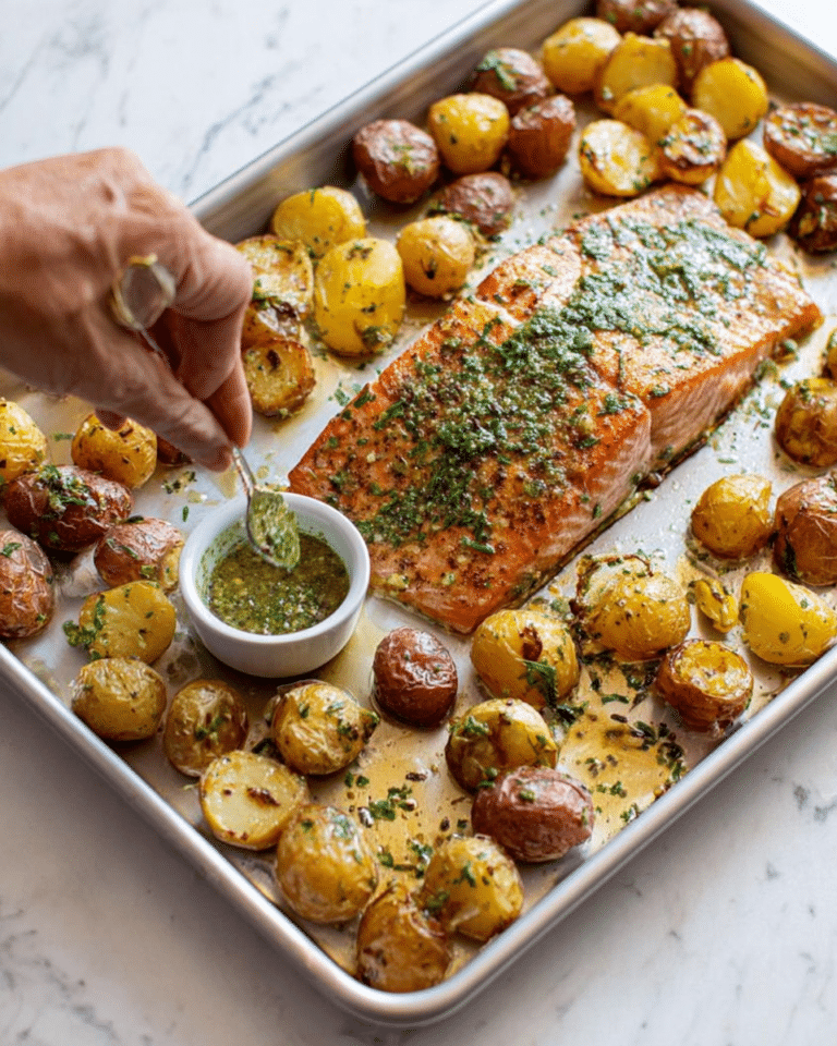 Sheet Pan Salmon with Dill Potatoes Recipe