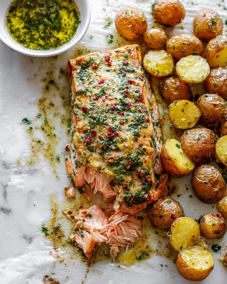 Sheet Pan Salmon with Dill Potatoes Recipe - Recipe Image
