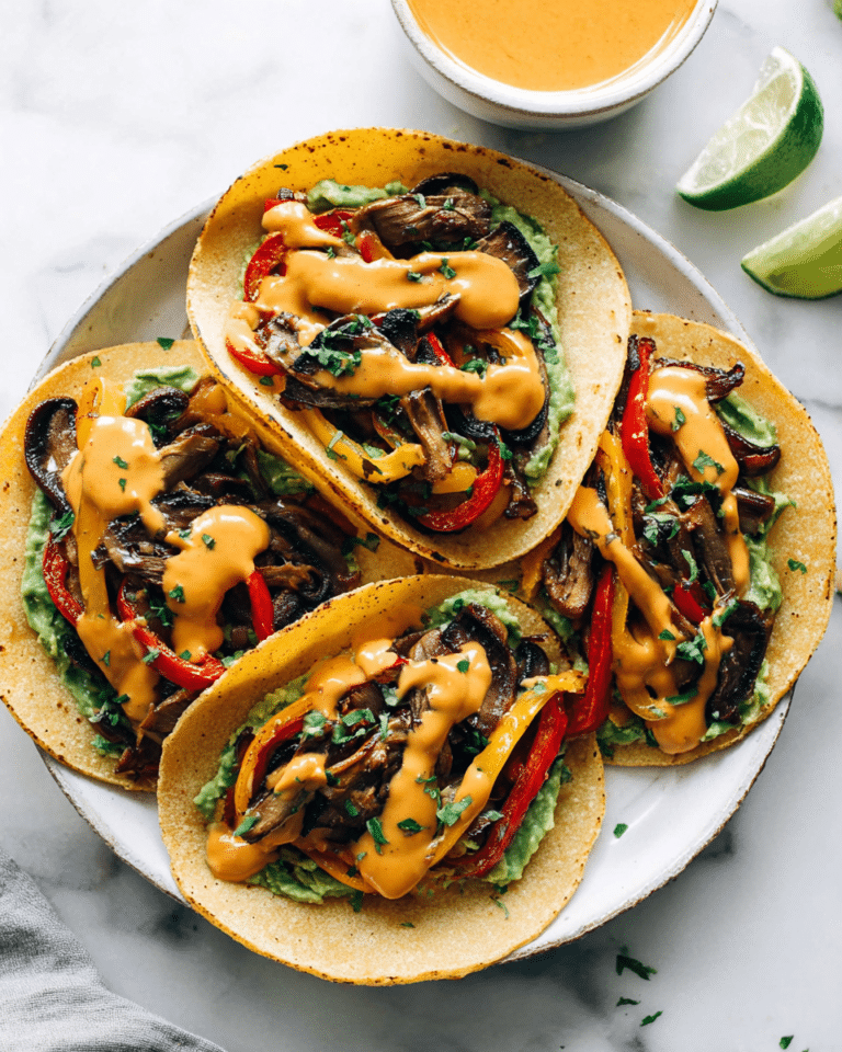 Vegan Sheet Pan Fajitas with Chipotle Queso Recipe