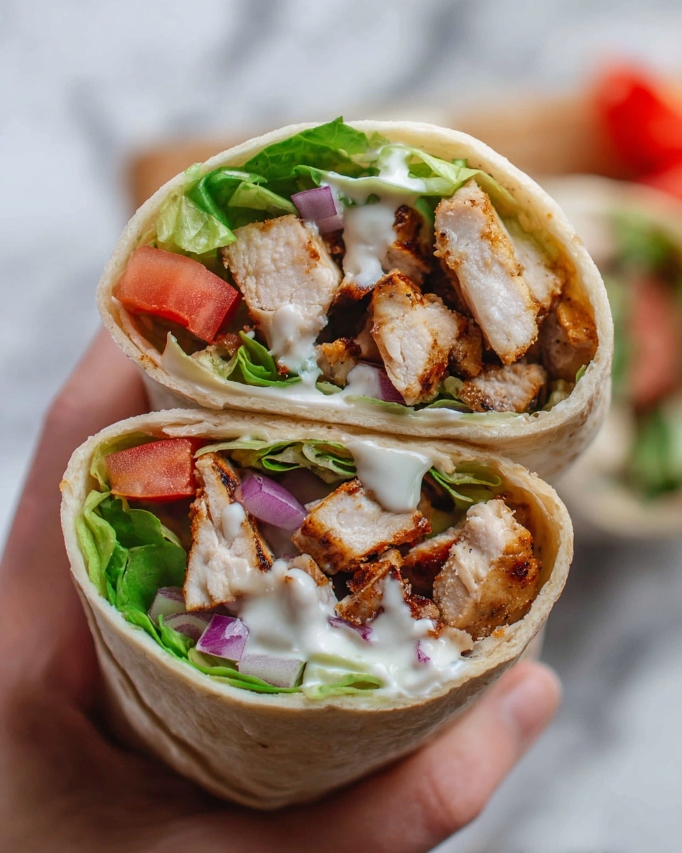 Grilled Chicken Wrap with Bacon, Ranch, and Fresh Vegetables Recipe - Recipe Image