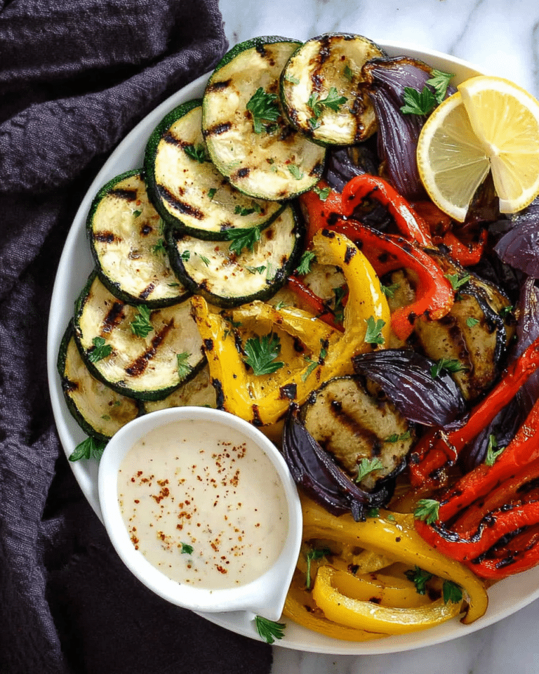 Grilled Vegetable Platter with Yogurt Sauce Recipe
