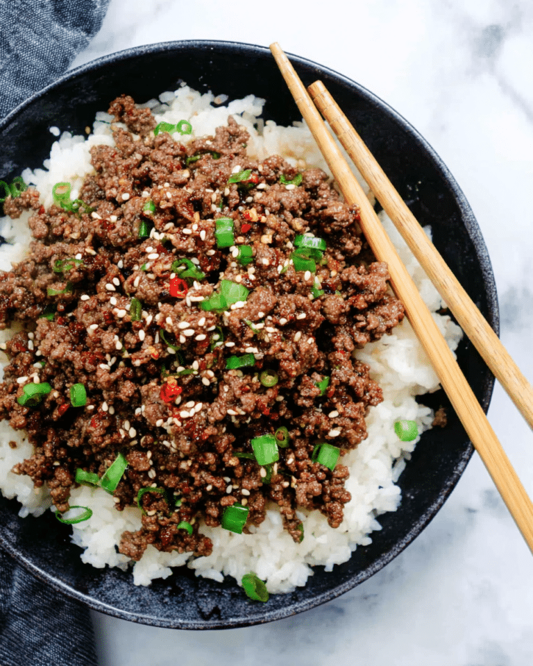 Korean Ground Beef and Rice Bowls Recipe