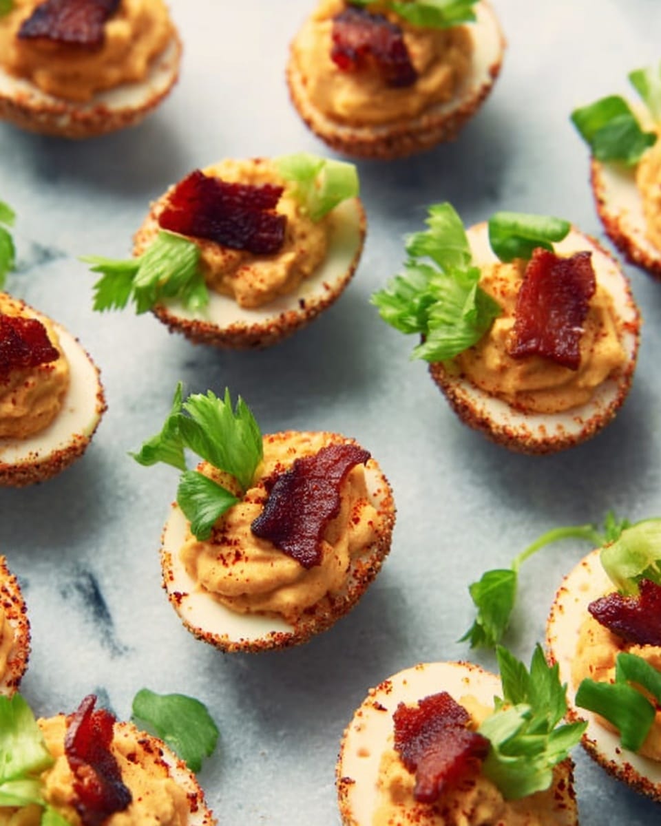 Bloody Mary Deviled Eggs Recipe - Recipe Image