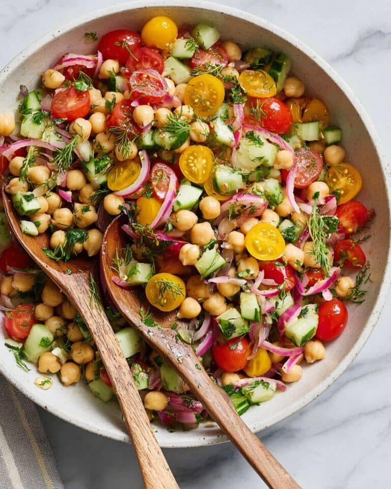 Fresh Chickpea Salad with Lemon, Herbs, and Pickled Red Onions Recipe