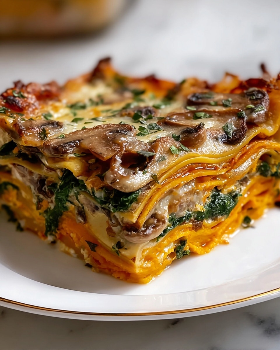 Invisible Butternut Squash Spinach Mushroom Lasagna (No Pasta) Recipe - Recipe Image