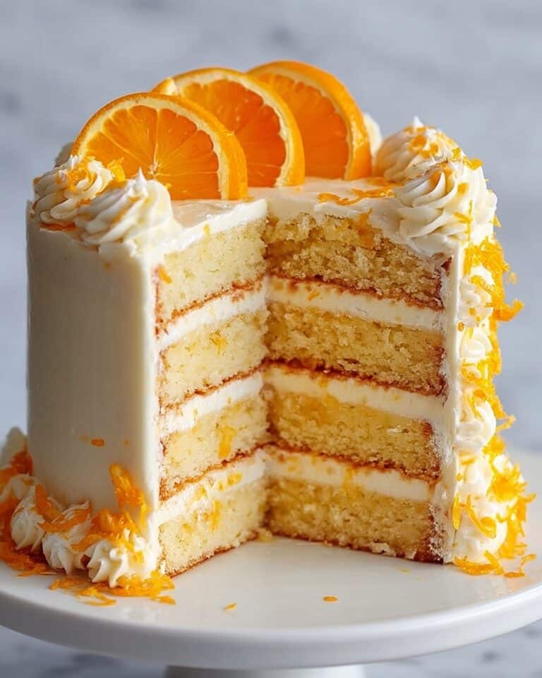 Moist Orange Layer Cake with Cream Cheese Frosting Recipe