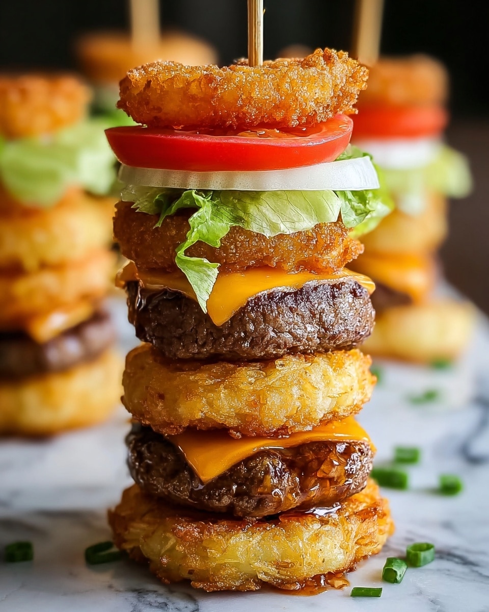 Mini Tater Tot Cheeseburgers Recipe - Recipe Image