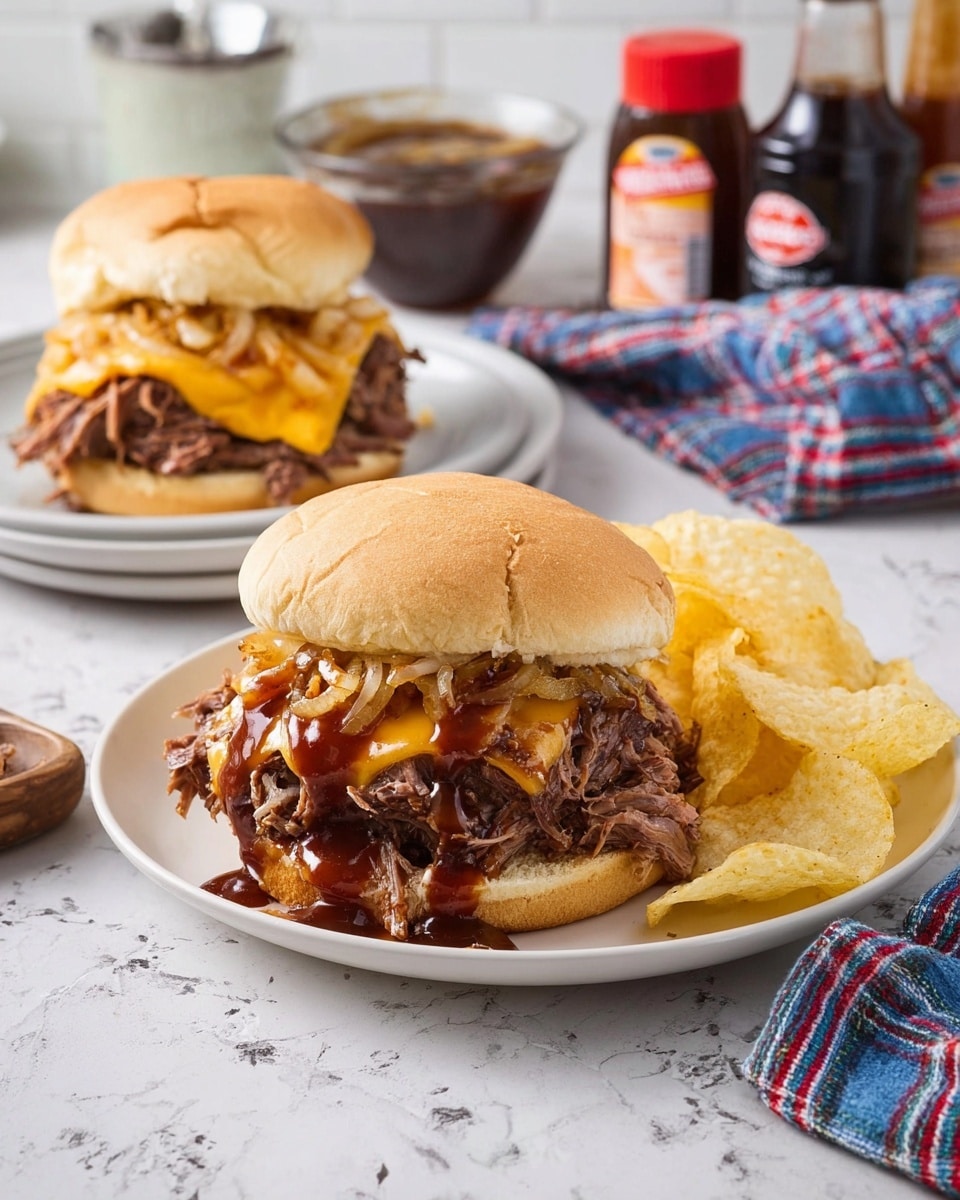 Slow Cooker Beef and Cheddar Sandwiches Recipe - Recipe Image