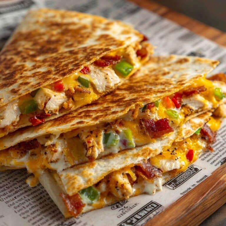 High-Protein Chicken Ranch Quesadilla Recipe
