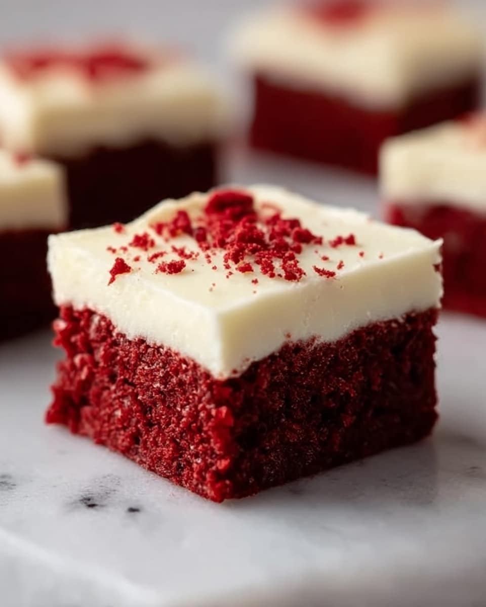 Red Velvet Brownies with Cream Cheese Frosting Recipe - Recipe Image