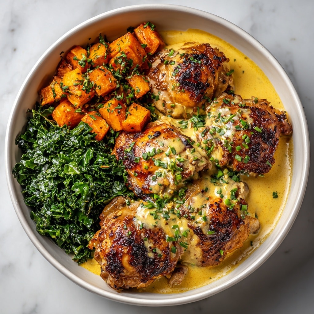 Melt-in-your-mouth Maple Dijon Chicken & Sweet Potato Bowls Recipe - Recipe Image