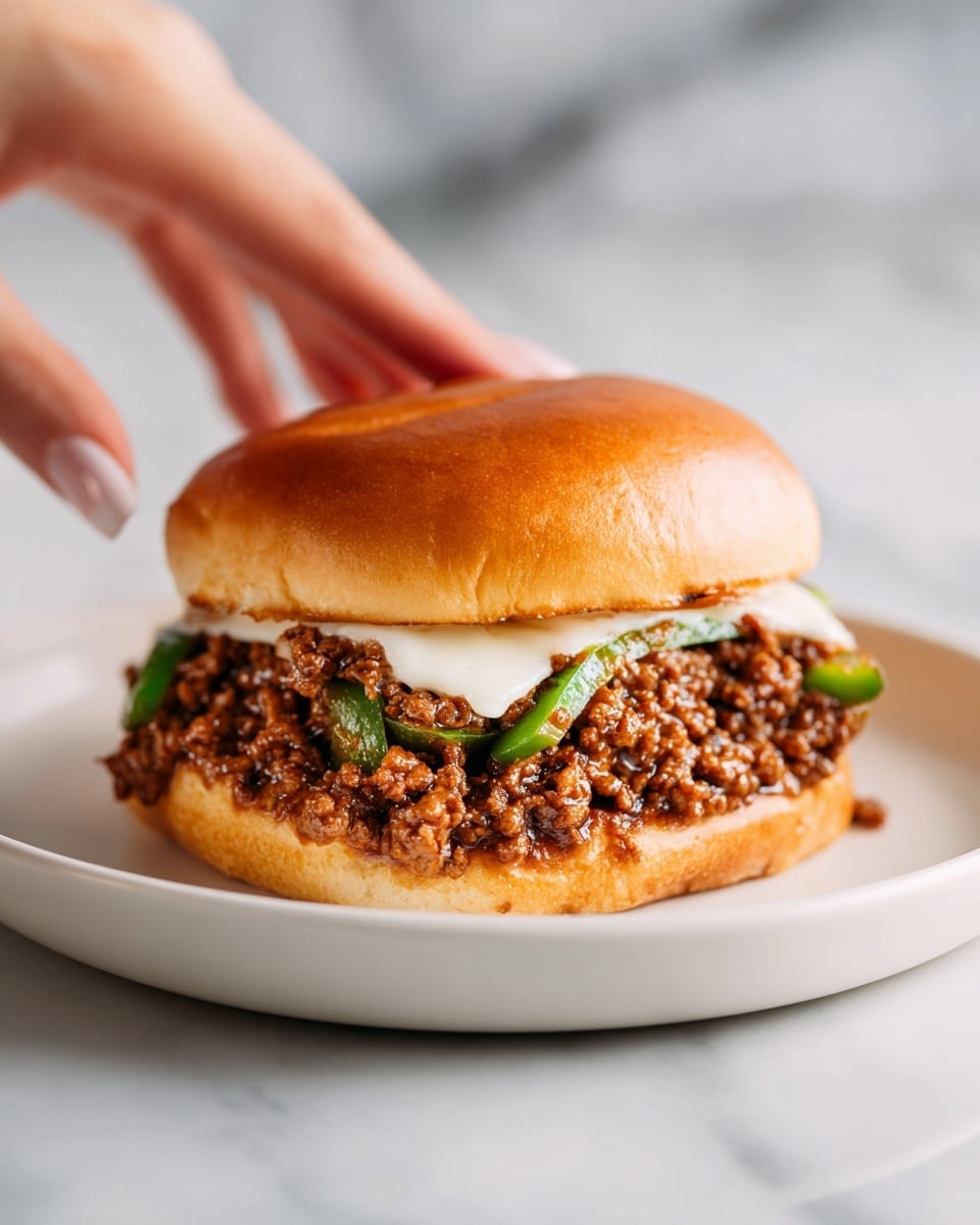 Gordon Ramsay Philly Cheesesteak Sloppy Joes (Ava-Style) Recipe - Recipe Image