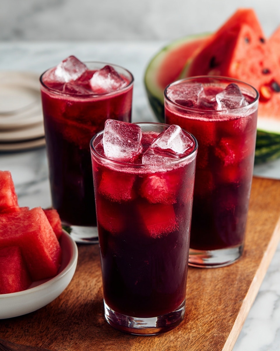 Watermelon Cherry Berry Beet Juice Recipe - Recipe Image