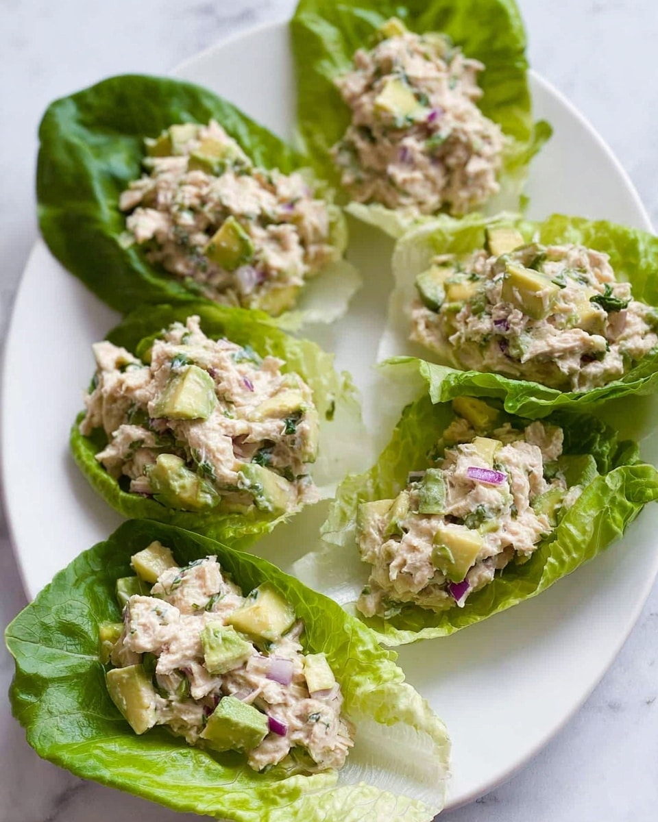Avocado Chicken Salad Lettuce Wraps Recipe - Recipe Image