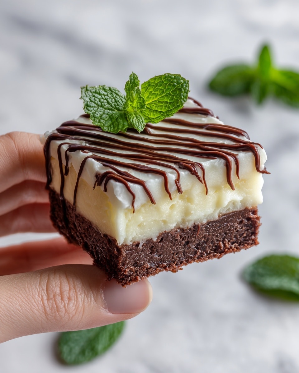 Irish Mint Brownies Recipe - Recipe Image
