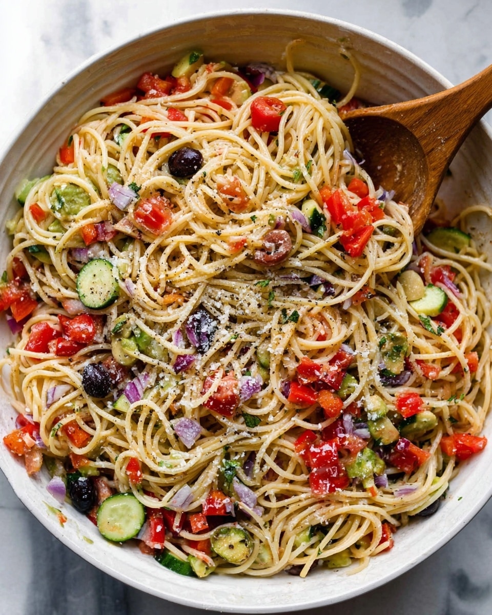 California Spaghetti Salad Recipe - Recipe Image