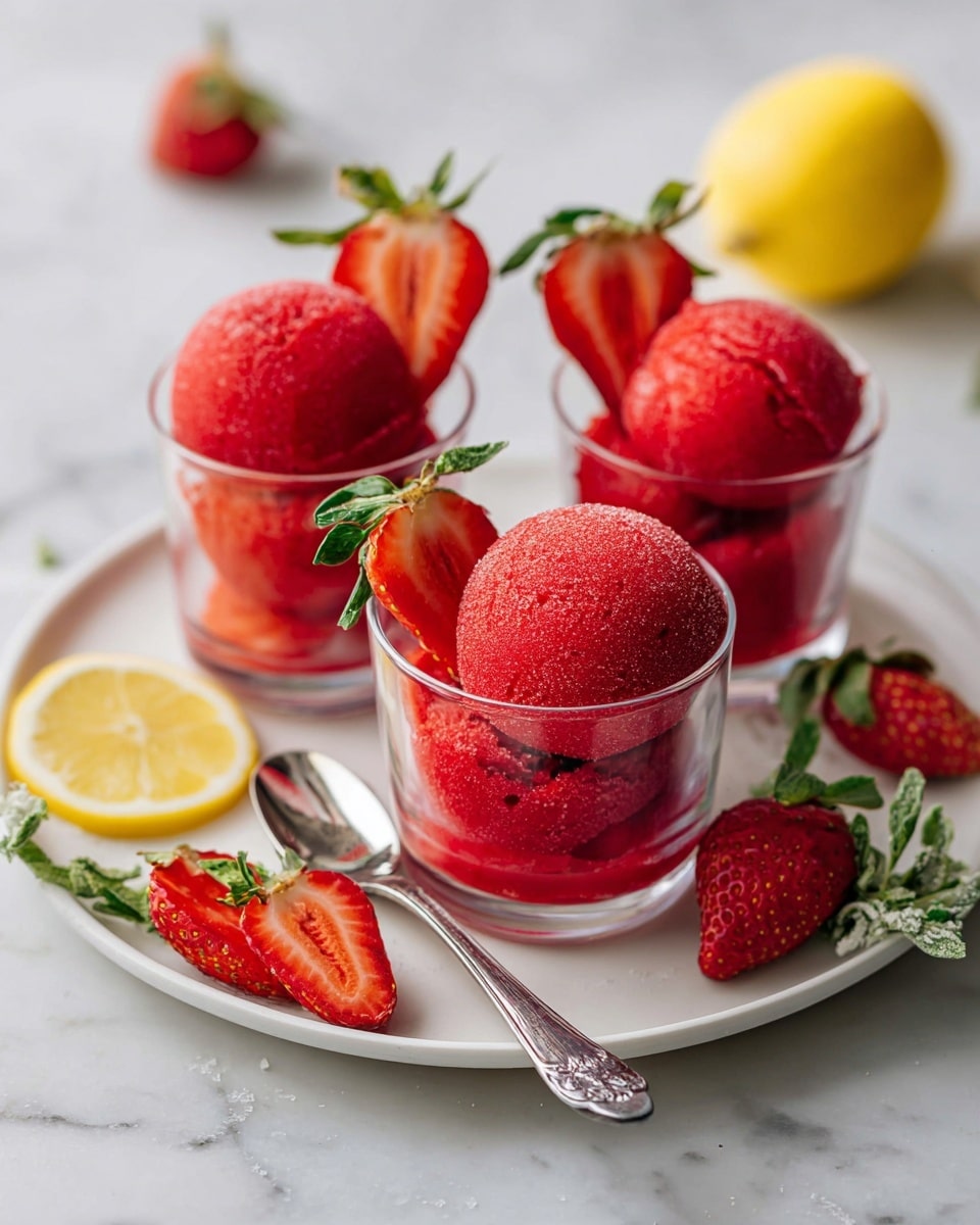 Strawberry Sorbet Recipe - Recipe Image