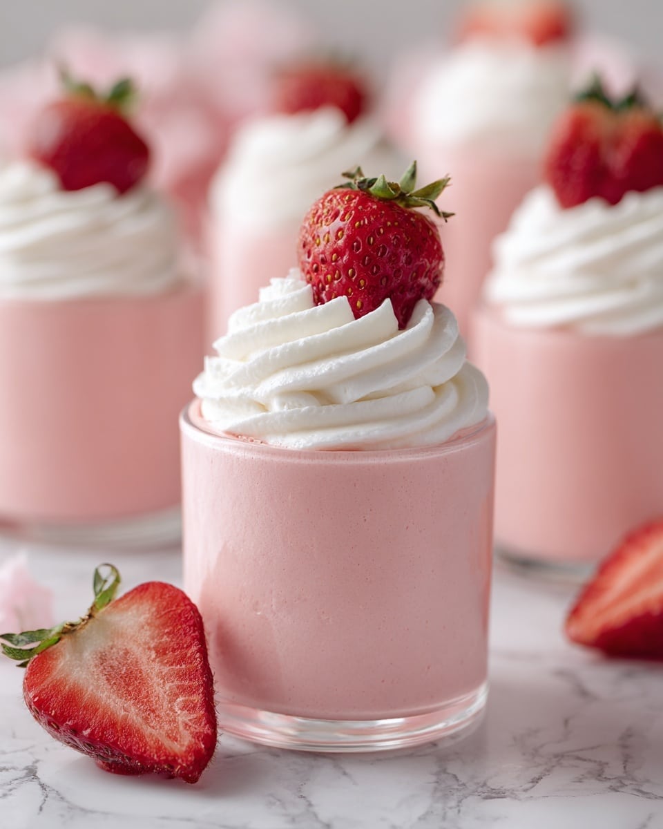 Greek Yogurt Jello with Fresh Strawberries Recipe - Recipe Image