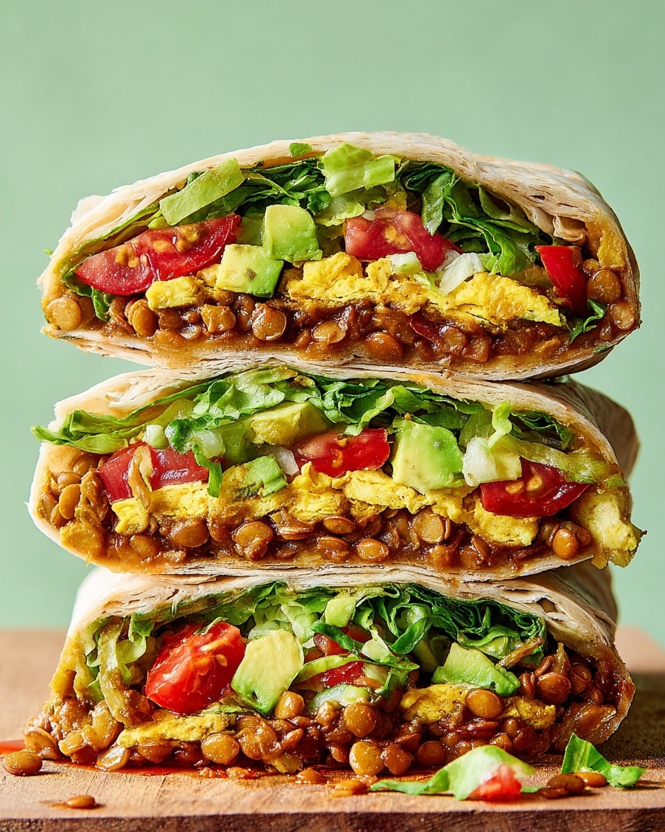Vegan Lentil Crunchwraps with Chipotle Queso and Fresh Guacamole Recipe - Recipe Image