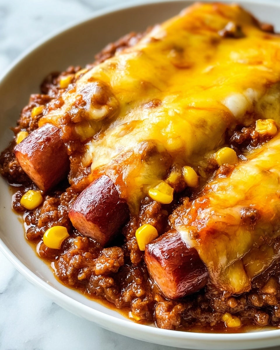 Keto Chili Dog Casserole Recipe - Recipe Image