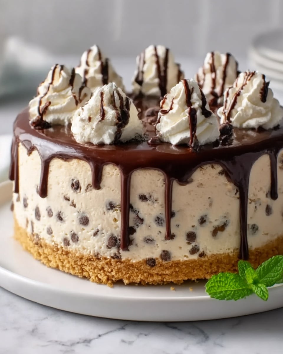 Decadent No-Bake Cookie Dough Cheesecake Recipe - Recipe Image