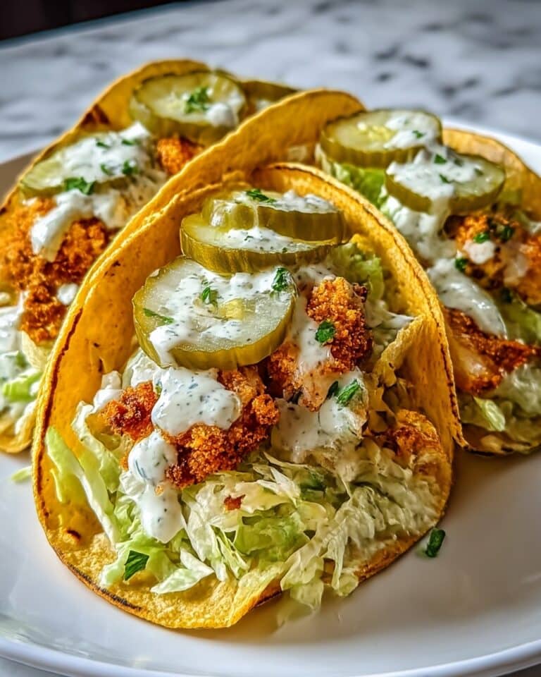 Dill Pickle Ranch Smash Chicken Tacos Recipe