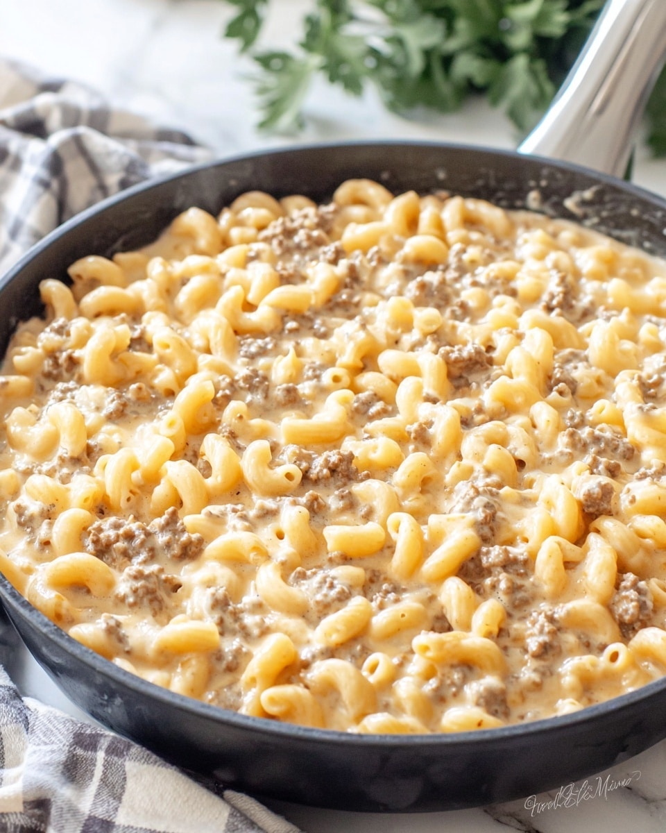 Loaded Mac and Cheese with Ground Beef Recipe - Recipe Image