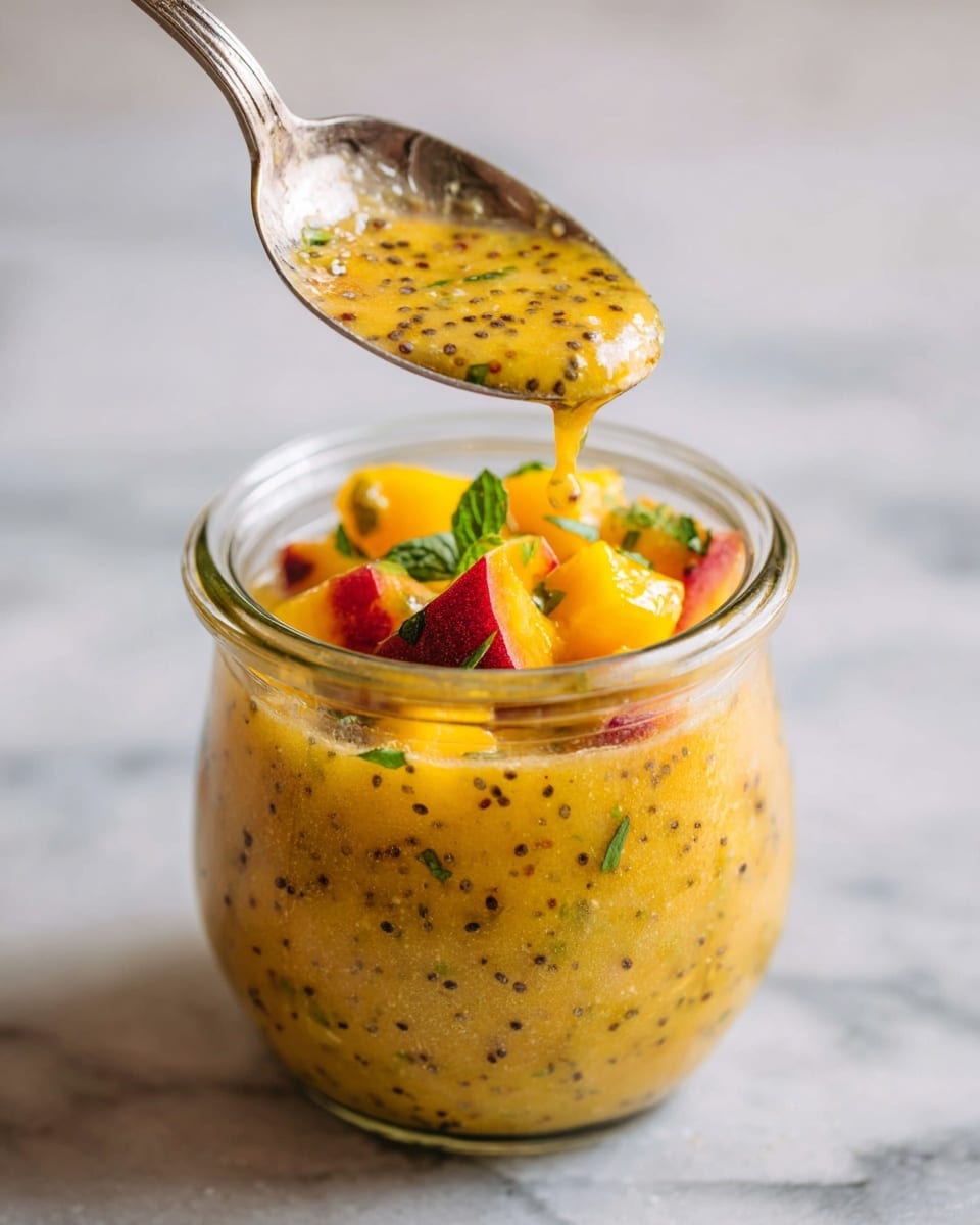 Peach Honey Dijon Balsamic Vinaigrette Recipe - Recipe Image
