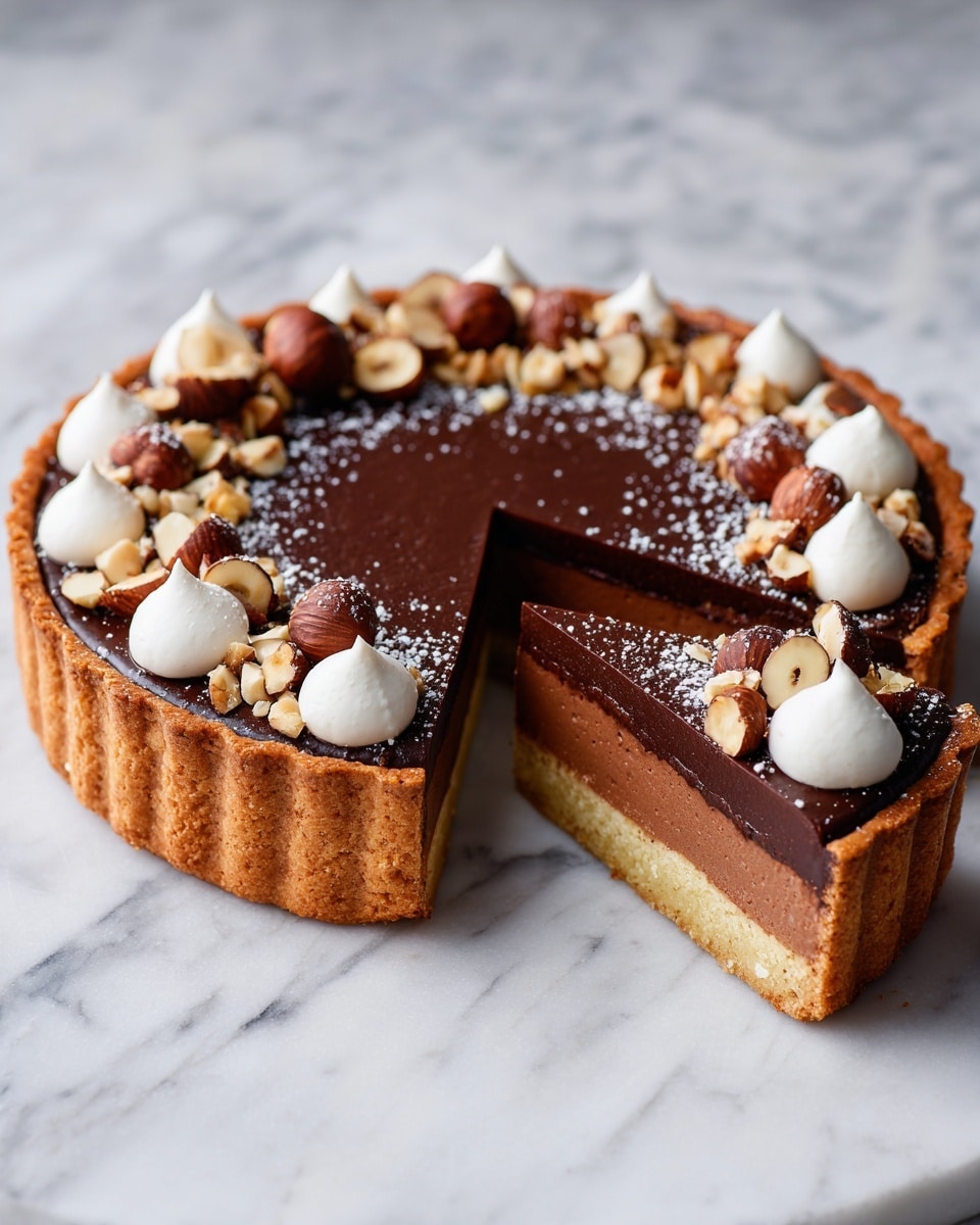Chocolate Hazelnut Tart Recipe - Recipe Image