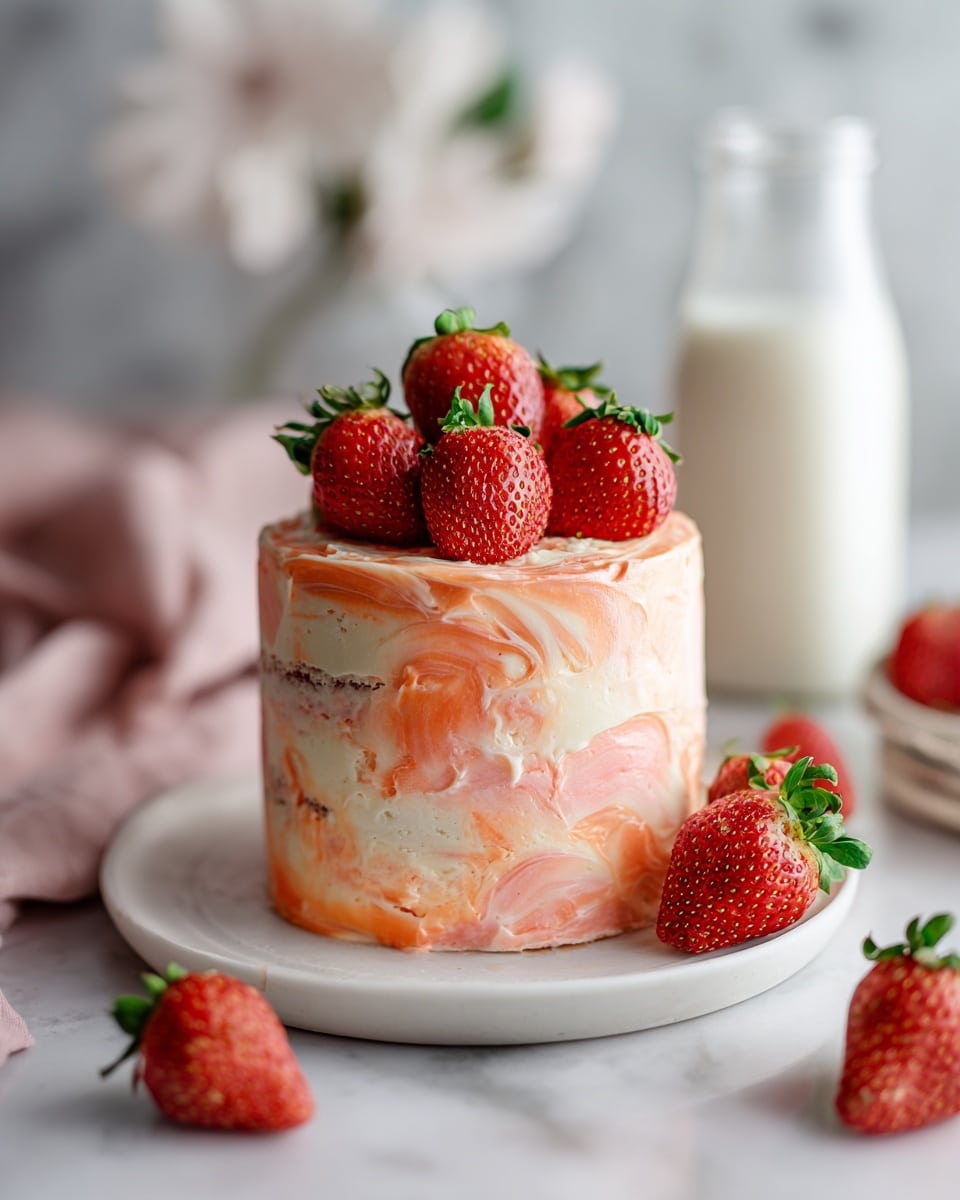 Vegan Gluten-Free Strawberry Cake Recipe - Recipe Image