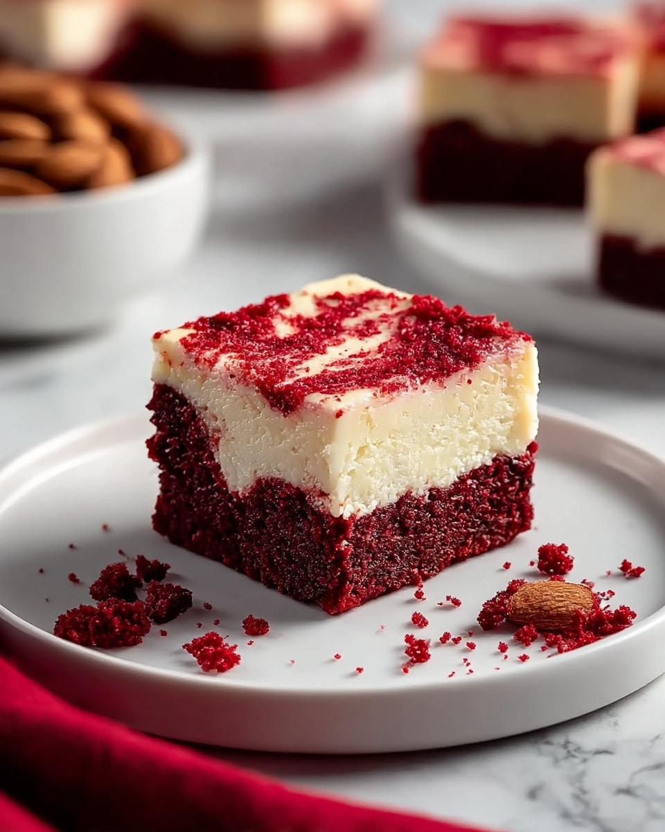 Gluten-Free Red Velvet Brownies with Almond Flour Recipe - Recipe Image